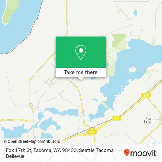 Mapa de Fox 17th St, Tacoma, WA 98433