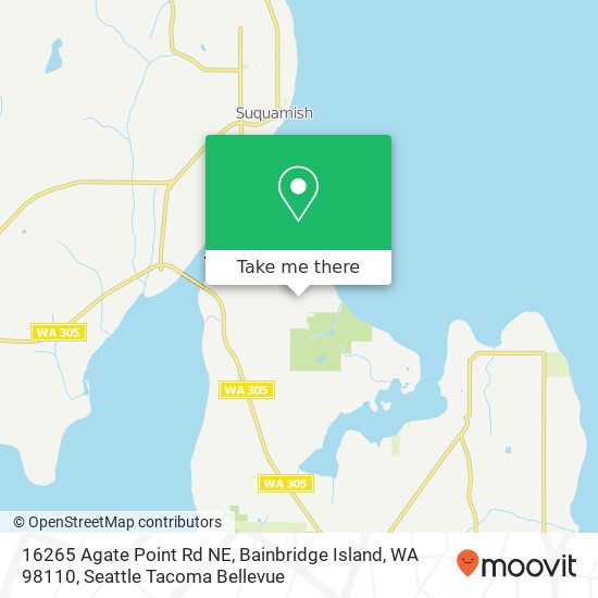 Mapa de 16265 Agate Point Rd NE, Bainbridge Island, WA 98110