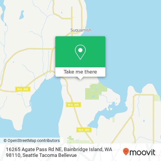 Mapa de 16265 Agate Pass Rd NE, Bainbridge Island, WA 98110