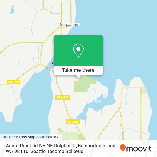 Mapa de Agate Point Rd NE NE Dolphin Dr, Bainbridge Island, WA 98110