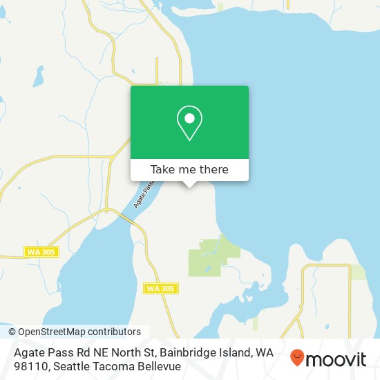 Mapa de Agate Pass Rd NE North St, Bainbridge Island, WA 98110