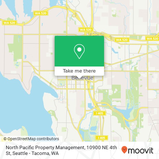 Mapa de North Pacific Property Management, 10900 NE 4th St