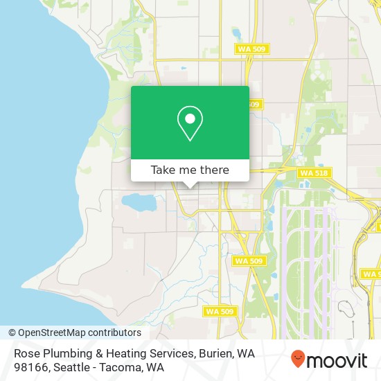 Mapa de Rose Plumbing & Heating Services, Burien, WA 98166