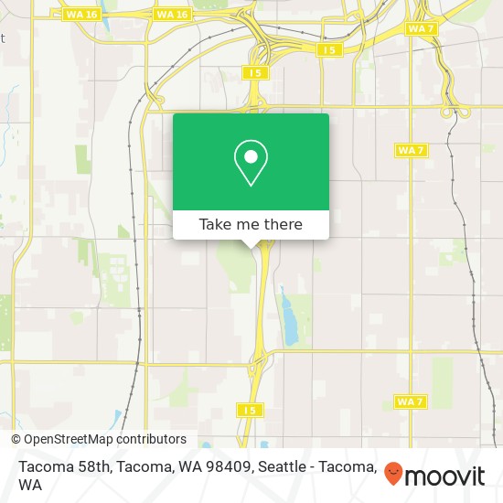 Mapa de Tacoma 58th, Tacoma, WA 98409