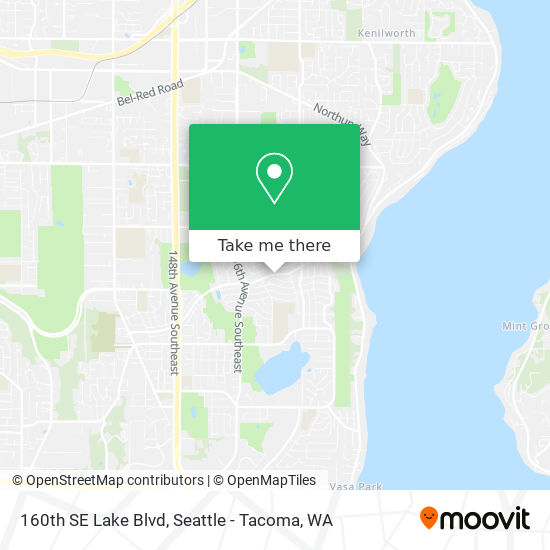 160th SE Lake Blvd map