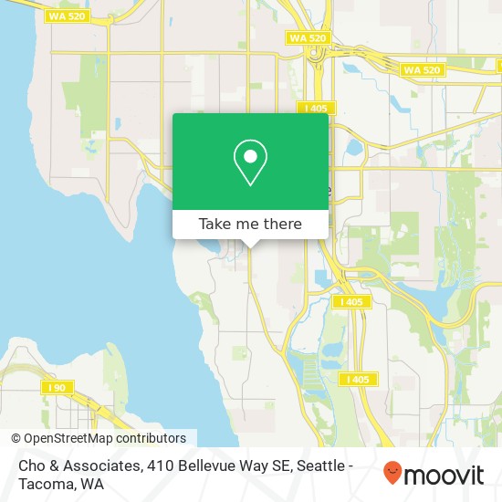 Cho & Associates, 410 Bellevue Way SE map
