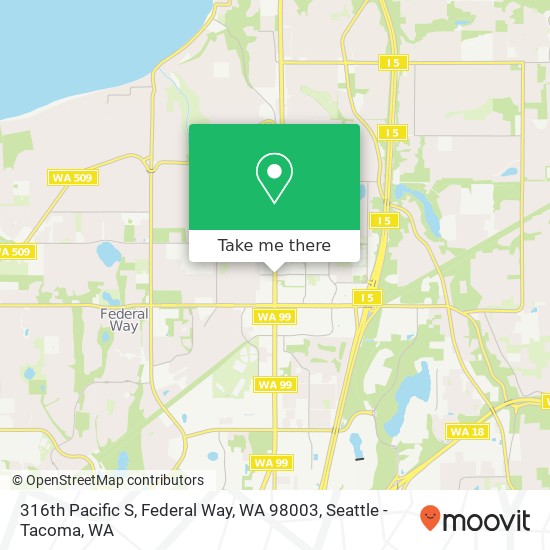 Mapa de 316th Pacific S, Federal Way, WA 98003