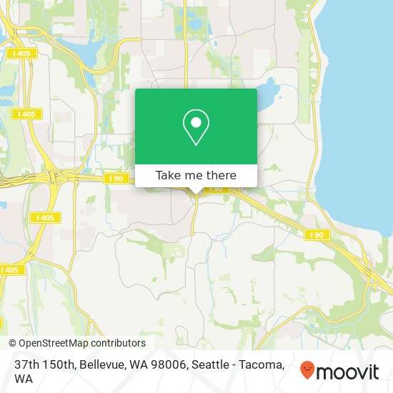 37th 150th, Bellevue, WA 98006 map