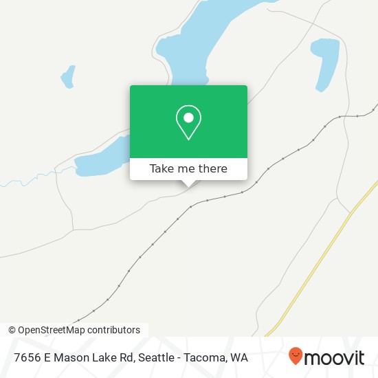 Mapa de 7656 E Mason Lake Rd, Grapeview, WA 98546