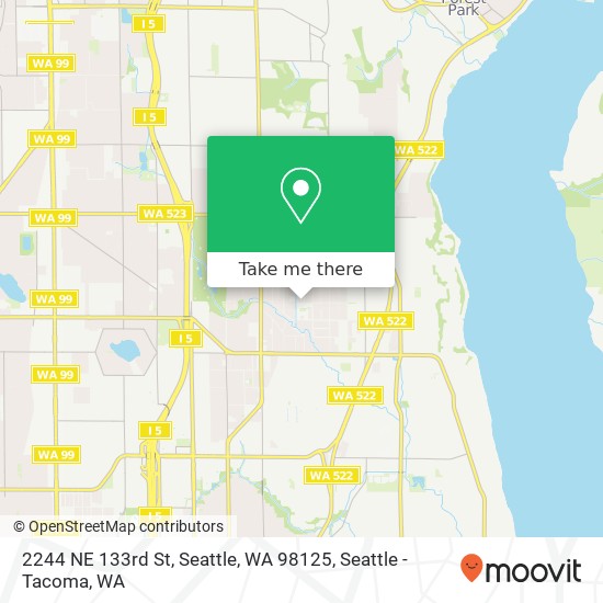 Mapa de 2244 NE 133rd St, Seattle, WA 98125