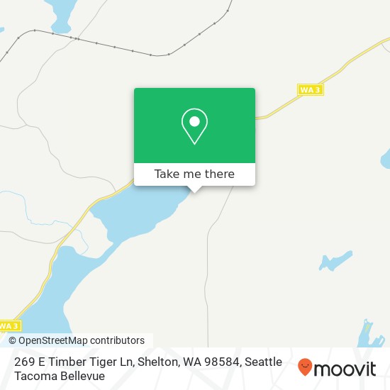 Mapa de 269 E Timber Tiger Ln, Shelton, WA 98584