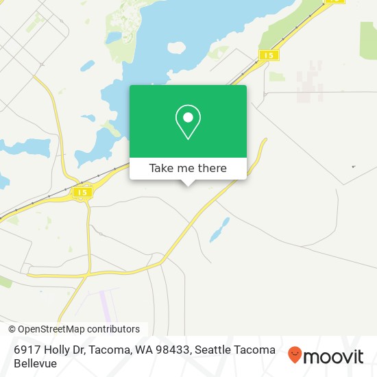 Mapa de 6917 Holly Dr, Tacoma, WA 98433