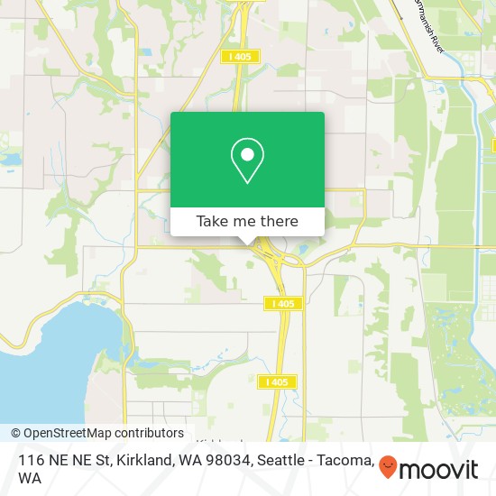 Mapa de 116 NE NE St, Kirkland, WA 98034