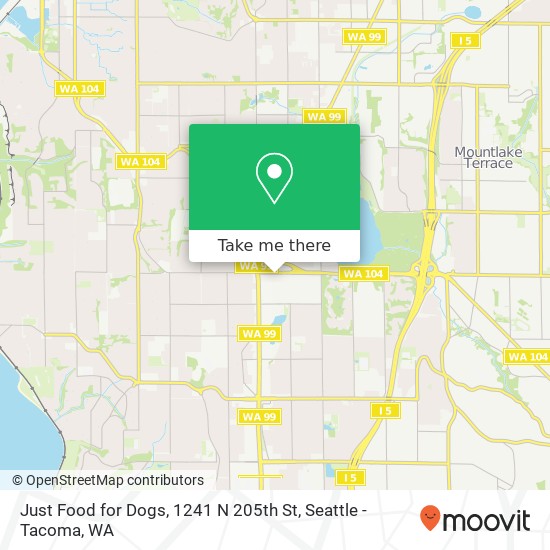 Mapa de Just Food for Dogs, 1241 N 205th St