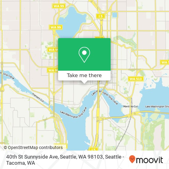Mapa de 40th St Sunnyside Ave, Seattle, WA 98103