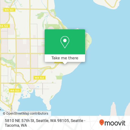 Mapa de 5810 NE 57th St, Seattle, WA 98105