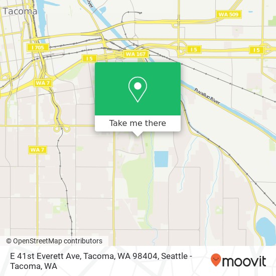 Mapa de E 41st Everett Ave, Tacoma, WA 98404