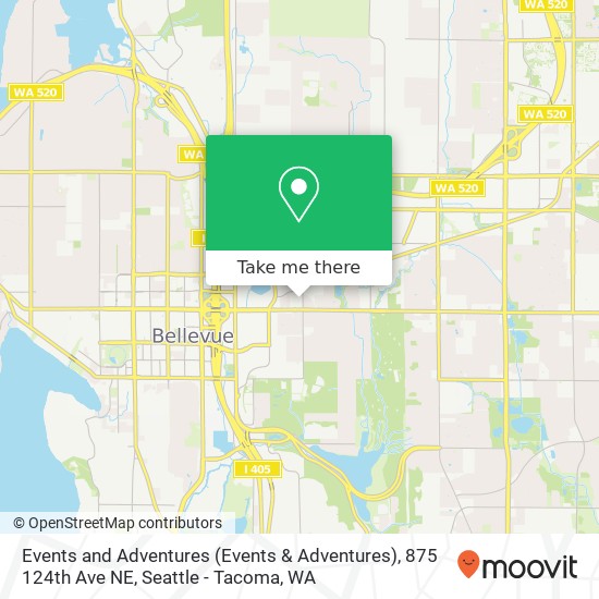 Mapa de Events and Adventures (Events & Adventures), 875 124th Ave NE