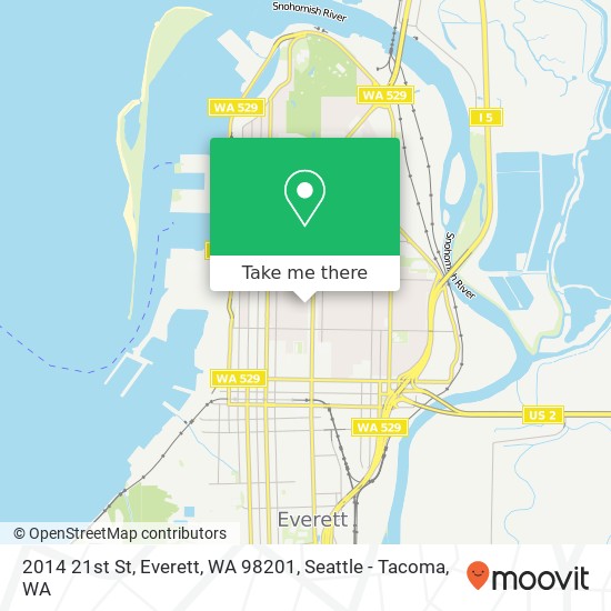 Mapa de 2014 21st St, Everett, WA 98201