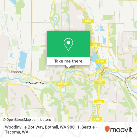 Mapa de Woodinville Bot Way, Bothell, WA 98011