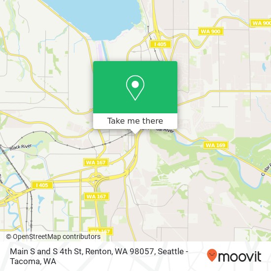 Mapa de Main S and S 4th St, Renton, WA 98057