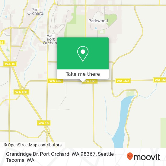 Mapa de Grandridge Dr, Port Orchard, WA 98367