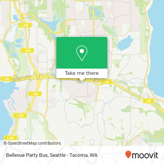 Bellevue Party Bus map