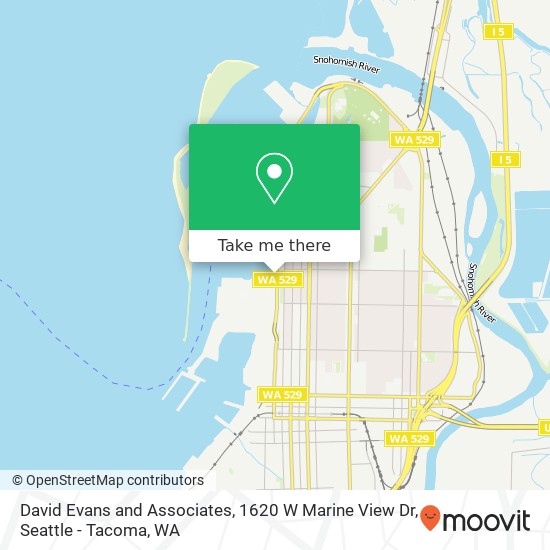 Mapa de David Evans and Associates, 1620 W Marine View Dr