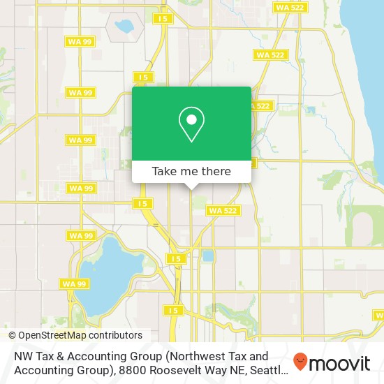 NW Tax & Accounting Group (Northwest Tax and Accounting Group), 8800 Roosevelt Way NE map
