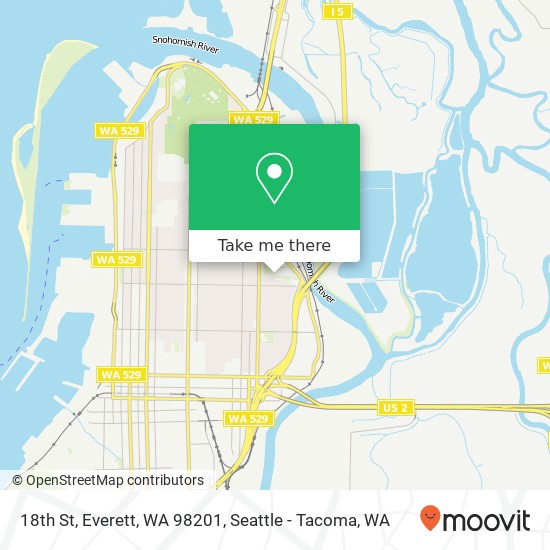 18th St, Everett, WA 98201 map