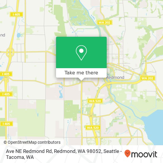 Ave NE Redmond Rd, Redmond, WA 98052 map