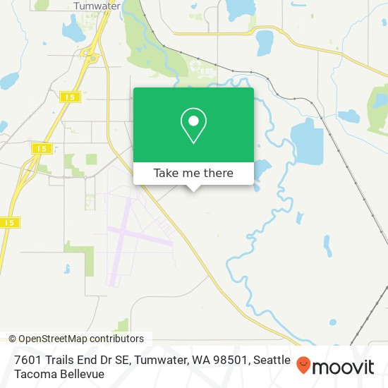 7601 Trails End Dr SE, Tumwater, WA 98501 map