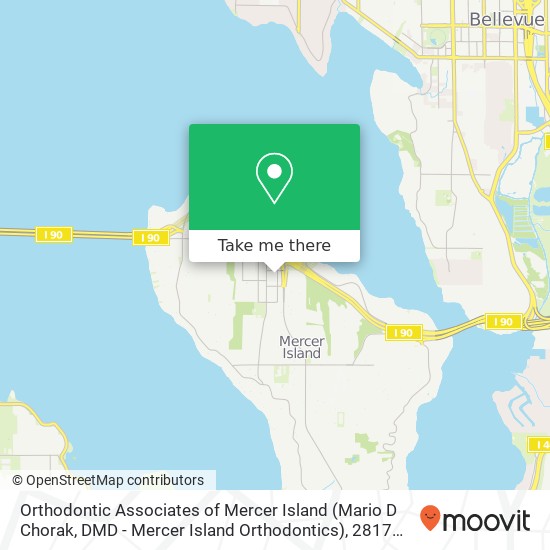 Mapa de Orthodontic Associates of Mercer Island (Mario D Chorak, DMD - Mercer Island Orthodontics), 2817 80th Ave SE