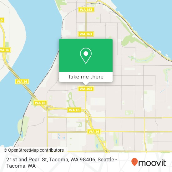 21st and Pearl St, Tacoma, WA 98406 map