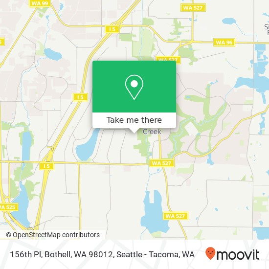 Mapa de 156th Pl, Bothell, WA 98012