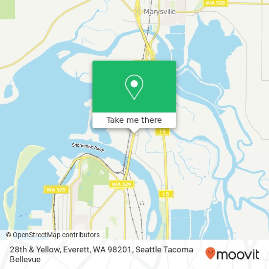 28th & Yellow, Everett, WA 98201 map