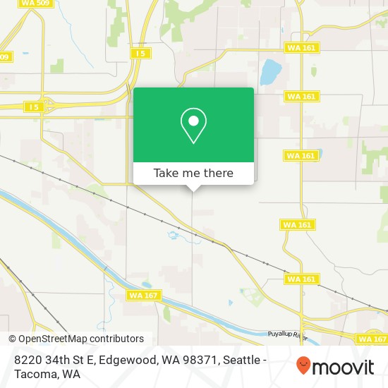 Mapa de 8220 34th St E, Edgewood, WA 98371