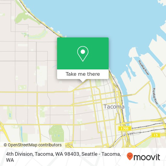 Mapa de 4th Division, Tacoma, WA 98403