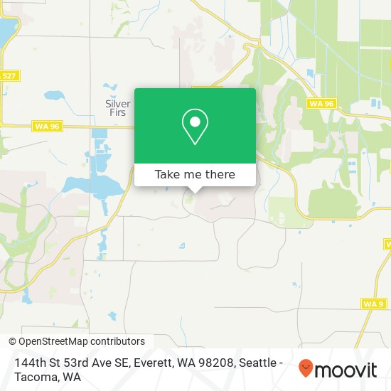 Mapa de 144th St 53rd Ave SE, Everett, WA 98208