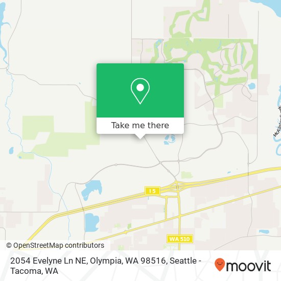 Mapa de 2054 Evelyne Ln NE, Olympia, WA 98516