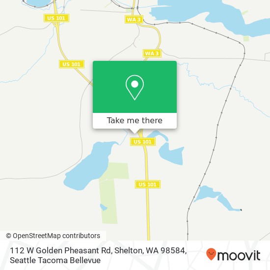 Mapa de 112 W Golden Pheasant Rd, Shelton, WA 98584