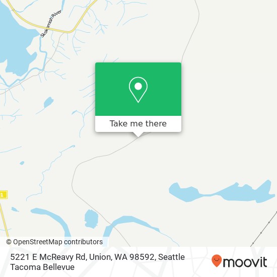 Mapa de 5221 E McReavy Rd, Union, WA 98592