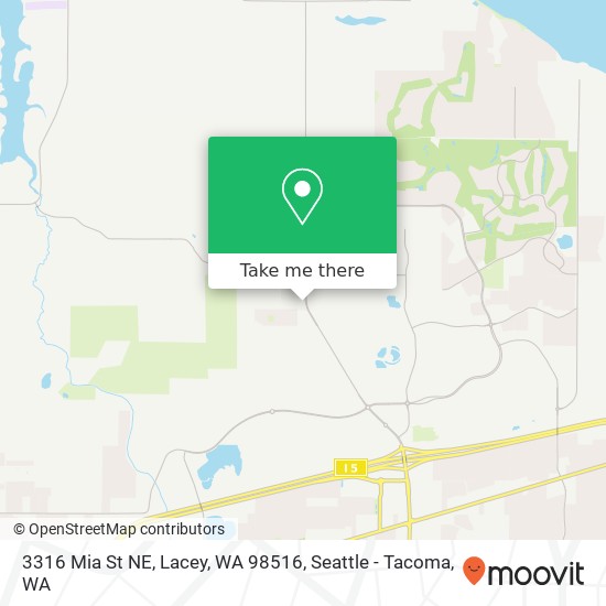 Mapa de 3316 Mia St NE, Lacey, WA 98516