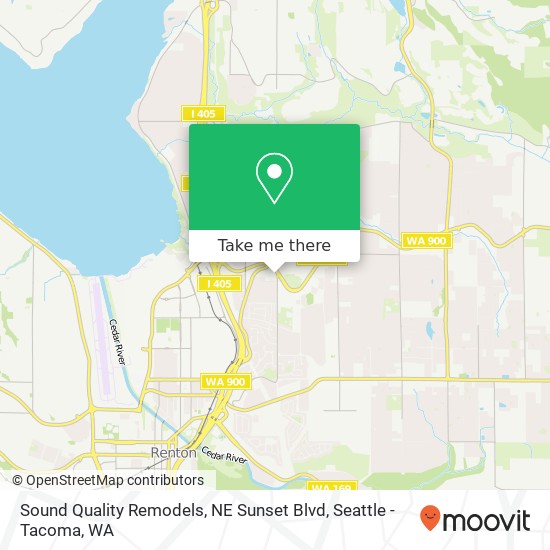 Sound Quality Remodels, NE Sunset Blvd map