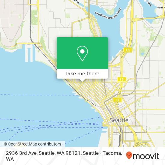 Mapa de 2936 3rd Ave, Seattle, WA 98121