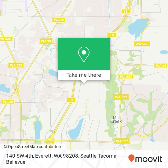 Mapa de 140 SW 4th, Everett, WA 98208