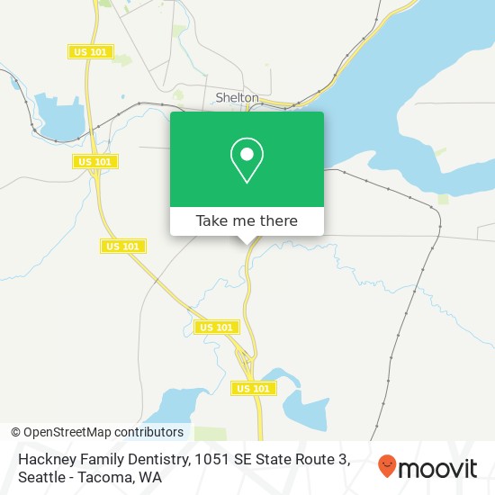 Mapa de Hackney Family Dentistry, 1051 SE State Route 3