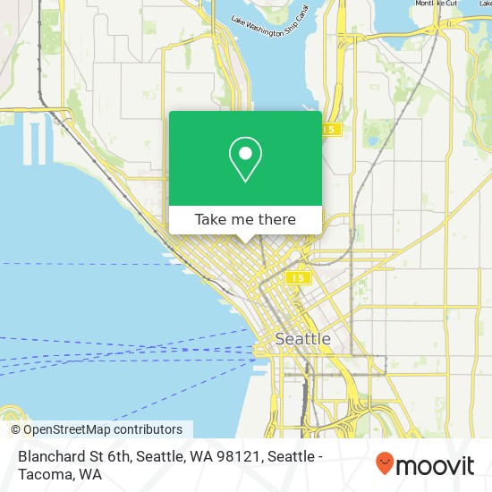 Mapa de Blanchard St 6th, Seattle, WA 98121