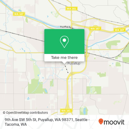 Mapa de 9th Ave SW 5th St, Puyallup, WA 98371