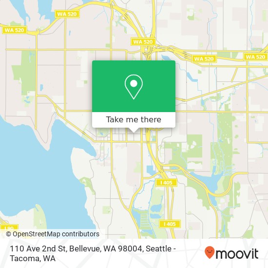 110 Ave 2nd St, Bellevue, WA 98004 map